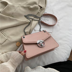 Solid color Flip Crossbody bag 2020 Fashion New High-quality PU Leather Women's Designer Handbag Chain Shoulder Messenger Bag