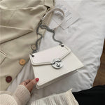 Solid color Flip Crossbody bag 2020 Fashion New High-quality PU Leather Women's Designer Handbag Chain Shoulder Messenger Bag