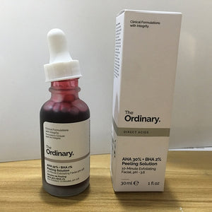 Face Makeup The Ordinary Peeling Solution 30ml AHA 30% + BHA 2%  Acne Removing Serum Repair Hyaluronic Acid Face Skin Care 30ml