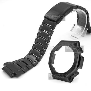 For GA2100 Watch Band Strap Bezel/Case 316L Stainless Steel Metal Steel Belt With Tools Wholesale Watchband GA-2100 GA2110