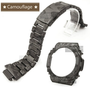 For GA2100 Watch Band Strap Bezel/Case 316L Stainless Steel Metal Steel Belt With Tools Wholesale Watchband GA-2100 GA2110