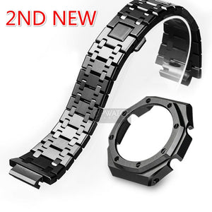 For GA2100 Watch Band Strap Bezel/Case 316L Stainless Steel Metal Steel Belt With Tools Wholesale Watchband GA-2100 GA2110