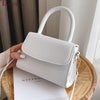 Women Retro Pure Color Vintage Leather Handbag Messenger Simple Crossbody Bag Handbags Geometric Shoulder Bags White Green Black