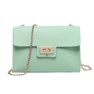 British Fashion Simple Small Square Bag Women's Designer Handbag 2019 High-quality PU Leather Chain Mobile Phone Shoulder bags