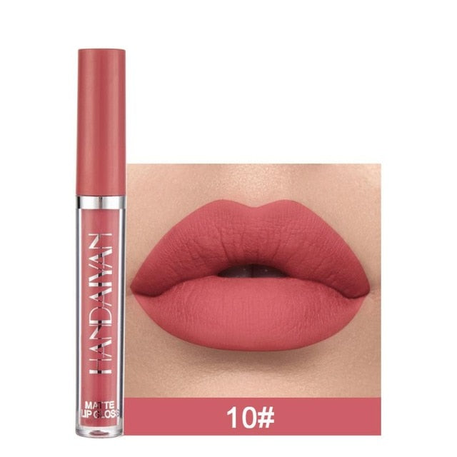 HANDAIYAN Lipstick nude 12 Colors Lipgloss Set Natural Moisturizer Waterproof matte makeup lip stick maquiagem Lips make up TSLM