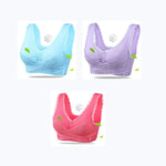 3PCS Big Size Bras Push Up Gather Lace Trim Lingerie Sexy Front Clouse Bra Sleep Sports Bralette Brassiere нижнее белье