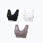 3PCS Big Size Bras Push Up Gather Lace Trim Lingerie Sexy Front Clouse Bra Sleep Sports Bralette Brassiere нижнее белье