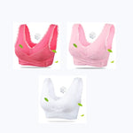 3PCS Big Size Bras Push Up Gather Lace Trim Lingerie Sexy Front Clouse Bra Sleep Sports Bralette Brassiere нижнее белье
