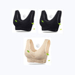 3PCS Big Size Bras Push Up Gather Lace Trim Lingerie Sexy Front Clouse Bra Sleep Sports Bralette Brassiere нижнее белье