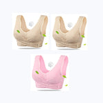3PCS Big Size Bras Push Up Gather Lace Trim Lingerie Sexy Front Clouse Bra Sleep Sports Bralette Brassiere нижнее белье