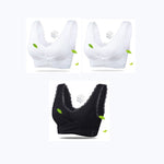 3PCS Big Size Bras Push Up Gather Lace Trim Lingerie Sexy Front Clouse Bra Sleep Sports Bralette Brassiere нижнее белье