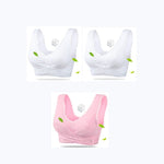 3PCS Big Size Bras Push Up Gather Lace Trim Lingerie Sexy Front Clouse Bra Sleep Sports Bralette Brassiere нижнее белье