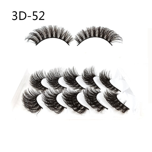 NAGARAKU 5 pairs 3D Mink False Eyelash Extension Natura Fake Eye Lashes  makeup kit maquiagem