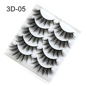 NAGARAKU 5 pairs 3D Mink False Eyelash Extension Natura Fake Eye Lashes  makeup kit maquiagem