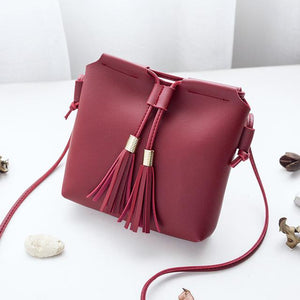 2020 Women's Handbags Bag PU Leather Female Fashion Tassel bolsa feminina Soft Shoulder Messenger Bag Mini Bag for Phone Purse