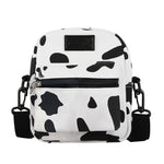 Hot Sale Cow Print Small Square Bag Canvas Crossbody Bag For Women Leisure Messenger Bag Women's Shoulder Bag Mobile Phone Purse
