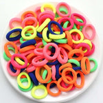 Kids Small Hair Tie Baby Girl Children Headbands Colorful Elastic Hair Bands Nylon Scrunchie Hair Rope 100pcs Hair Accessories