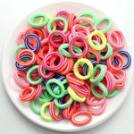 Kids Small Hair Tie Baby Girl Children Headbands Colorful Elastic Hair Bands Nylon Scrunchie Hair Rope 100pcs Hair Accessories