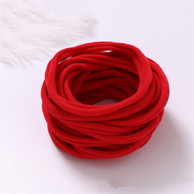 10pcs/lot Nylon Headband for Baby Girl DIY Hair Accessories Elastic Head Band Kids Children Fashion Headwear baby turban