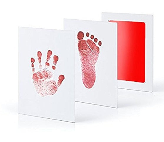 Safe Non-toxic Baby Footprints Handprint No Touch Skin Inkless Ink Pads Kits for 0-6 months Newborn Pet Dog Paw Prints Souvenir