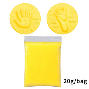 Soft Clay DIY Newborn Baby Souvenirs Hand Print Footprint Non-Toxic Clay Kit Casting Parent-Child Hand Ink Pad Fingerprint Toys