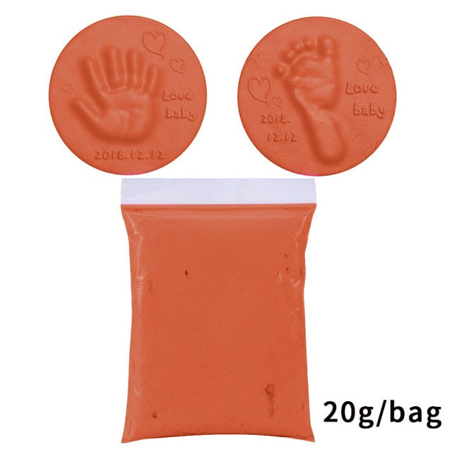 Soft Clay DIY Newborn Baby Souvenirs Hand Print Footprint Non-Toxic Clay Kit Casting Parent-Child Hand Ink Pad Fingerprint Toys