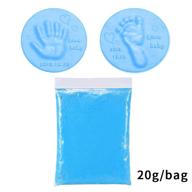 Soft Clay DIY Newborn Baby Souvenirs Hand Print Footprint Non-Toxic Clay Kit Casting Parent-Child Hand Ink Pad Fingerprint Toys