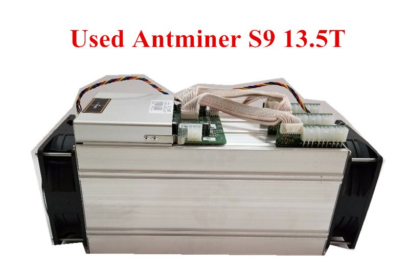 Used AntMiner S9 13.5T Bitcoin Miner Asic BTC BCH Miner Better Than WhatsMiner M3 M10 T9+ Ebit E9 Avalon 921 841 V9 S7